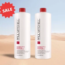 NEW, 2 PACKS Of Paul Mitchell Flexible Style Fast Drying Sculpting Spray 33.8 oz