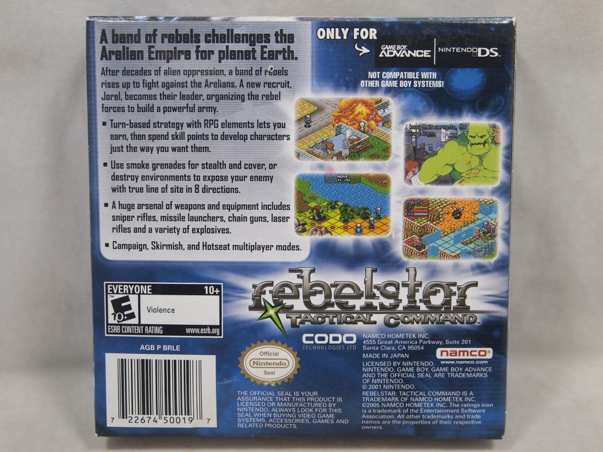 Rebelstar Tactical Command (Game Boy Advance | GBA) Authentic BOX
