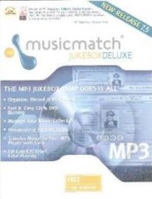 MusicMatch Jukebox 7.5 Deluxe PC CD listen sort manage computer music mp3 files 