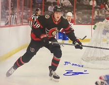 Zack Ostapchuk Signed 8x10 Photo! Ottawa Senators w/39th overall inscrip! W/COA