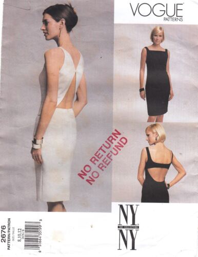 Vogue 2676 sin cortar patrón raro talla 8-10-12 NY colección top falda vestido - Imagen 1 de 2
