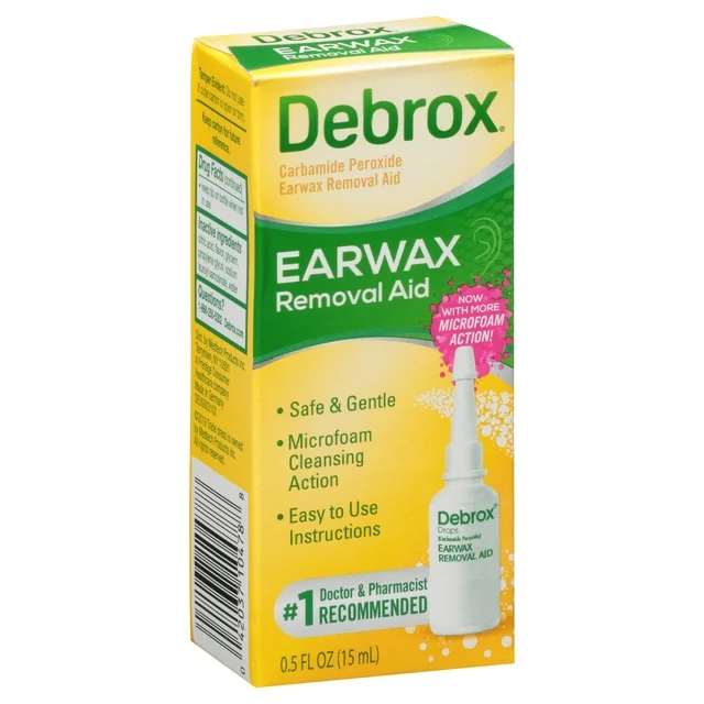 Debrox Earwax Removal Kit Includes Drops and Ear Syringe Bulb 0.5 Oz