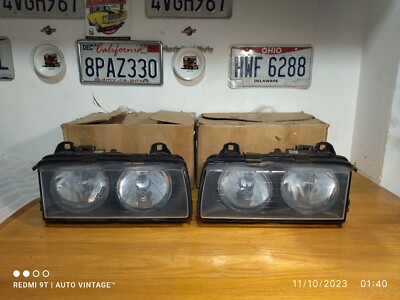 BMW E36 3 Serie Early Model Euro ZKW Head Lights OEM New Genuine