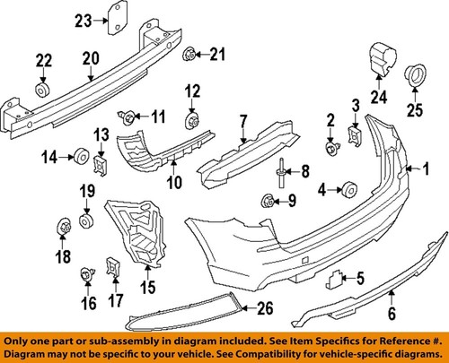 BMW OEM 11-25 X3,X4 Rear Bumper Bumper Components-Impact Bar Gasket 51127400673