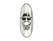 Vintage Lowrider Head Nameplate In Chromeblack.