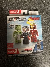 3D It Character Creator Marvel Avengers Molding Refill Pack Hulk, Thor, Iron Man
