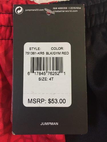 W@W! NWT$53 Nike Air Jordan Boy's Therma-Fit Pants Warm Size 4T 4 5 6 - Picture 4 of 7