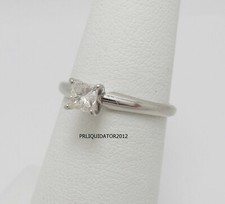 1/3CT Natural Princess Diamond Solitaire Engagement Wedding Ring 14K White Gold