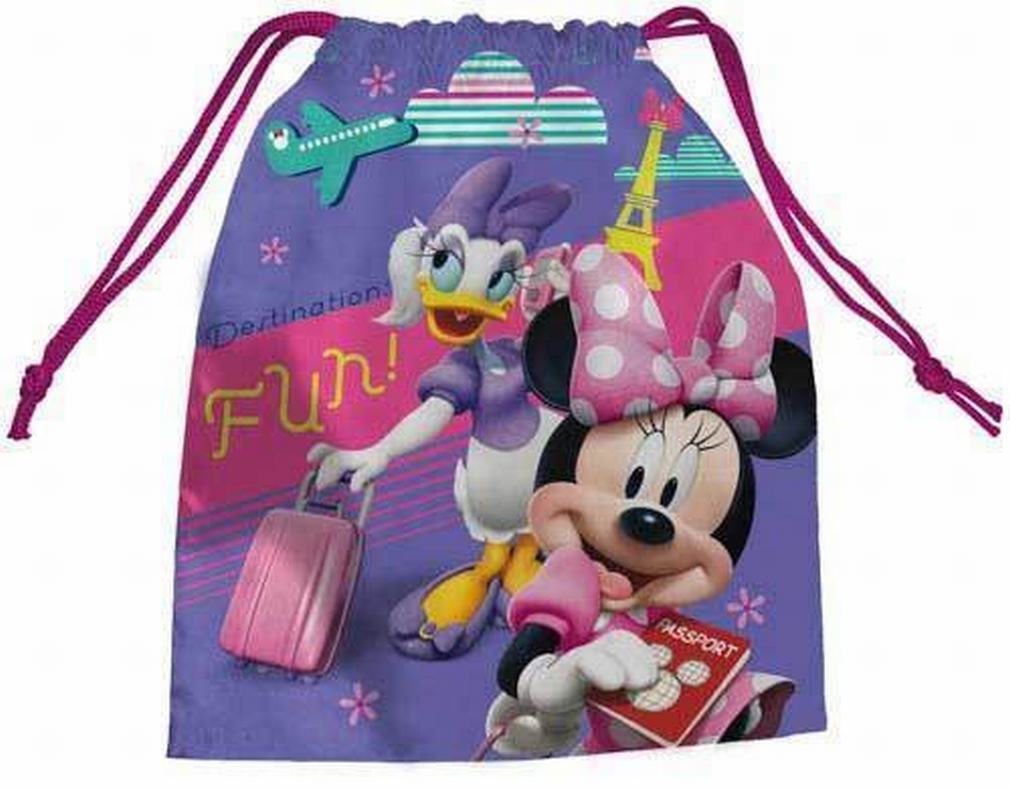SACO CUERDAS MINNIE MOUSE Y DAISY 26 X 21 CM (12383)