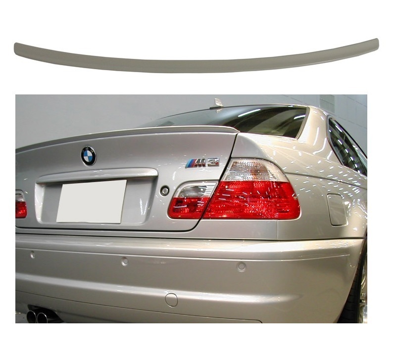 Becquet Aileron Pour BMW Série 3 E46 Coupé (1999-2006) - En PU, Montage Facile Sans Perçage - Prêt à Peindre