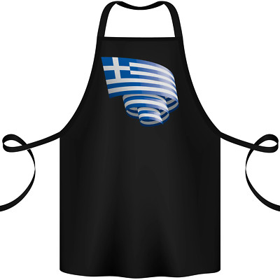 Geschwungene Griechenland Flagge Griechischer Tag Fußball Baumwolle Schürze 100% Bio