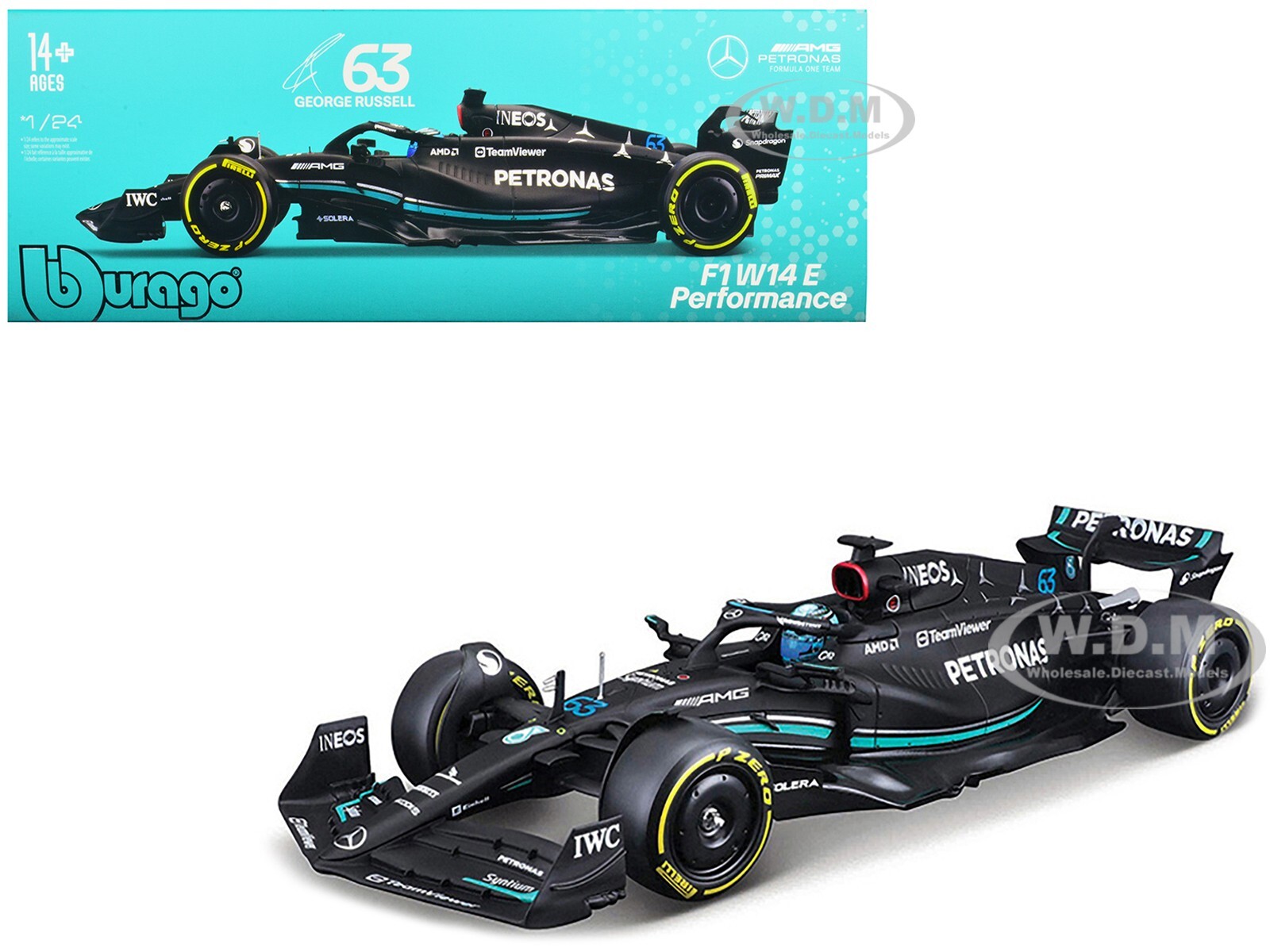 MERCEDES-AMG F1 W14 E PERFORMANCE 63 RUSSELL F1 2023 124 ОТ BBURAGO 28028 8690₽