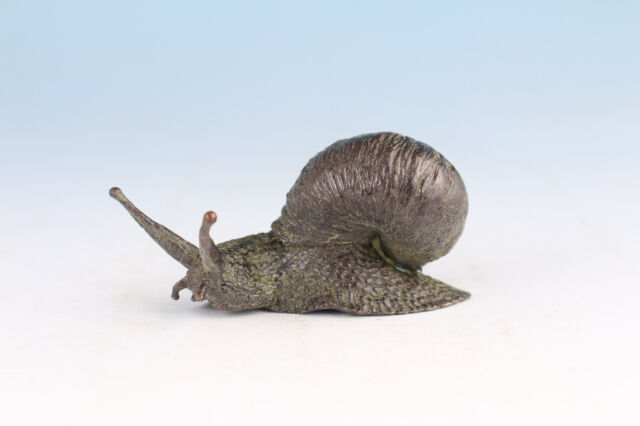 Rare chinese bronze handmade cast snail figure Collection netsuke statue figure