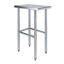 24 in. x 15 in. Open Base Stainless Steel Work Table | Residential & Commercial