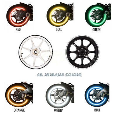 16-Piece Reflective Rim Tape Strips – Silver, 8mm Width – Fits 16/17/18/19" Wheels (Universal, Pro_Bikery)