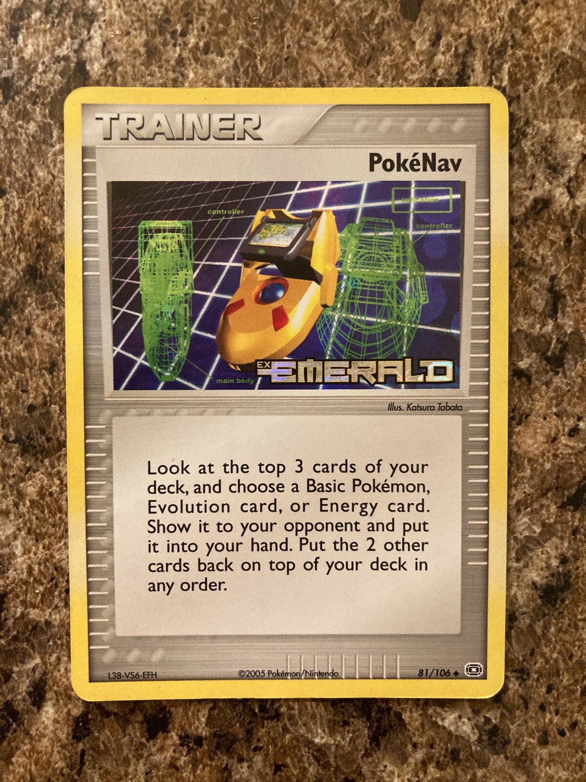 PokeNav 81/106 Holo Stamped EX Emerald Rare Pokemon Card