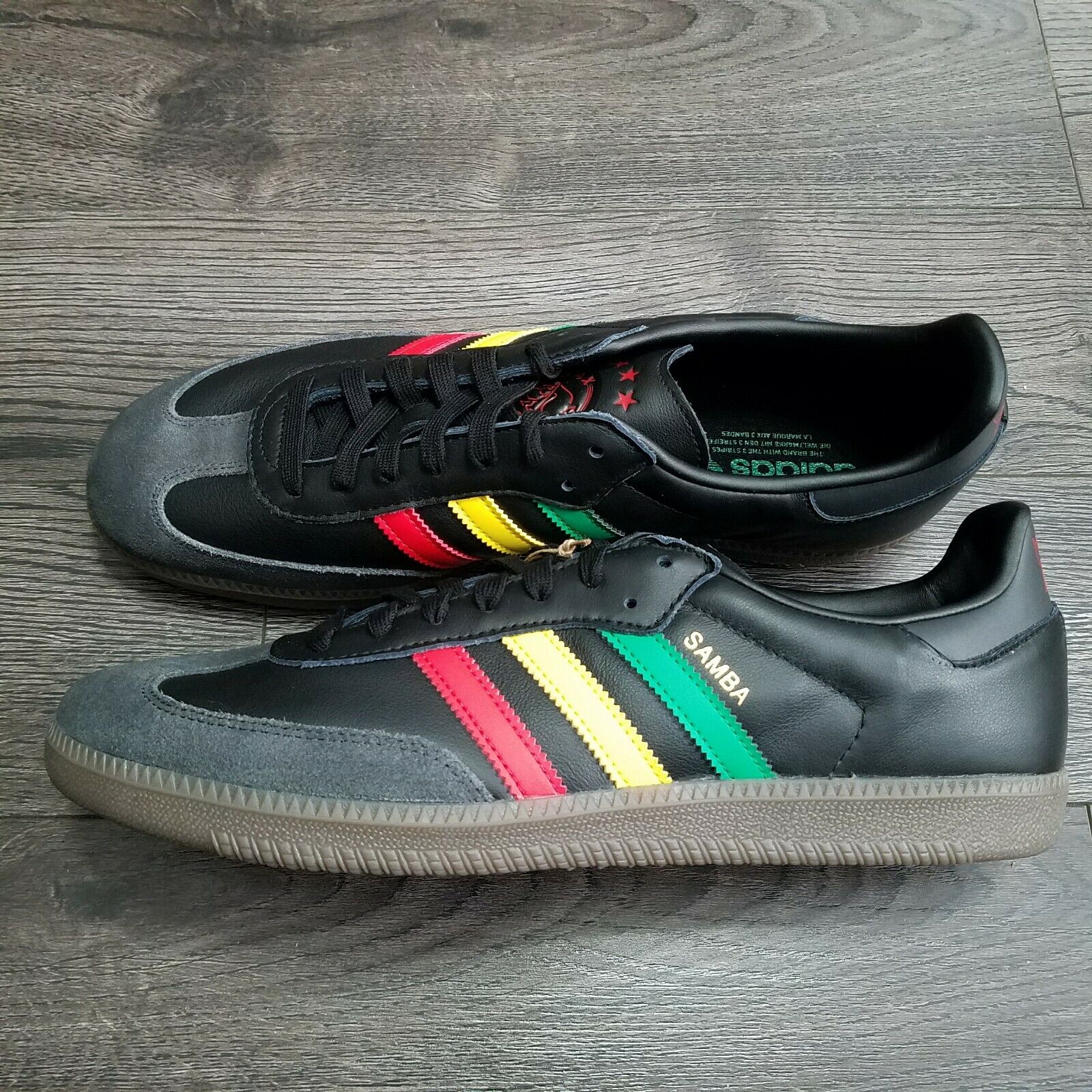 defensa Votación Ajustable ADIDAS Samba OG Ajax Shoes Men 10.5 Bob Marley Rasta 3 Little Birds GX2913  Black | eBay