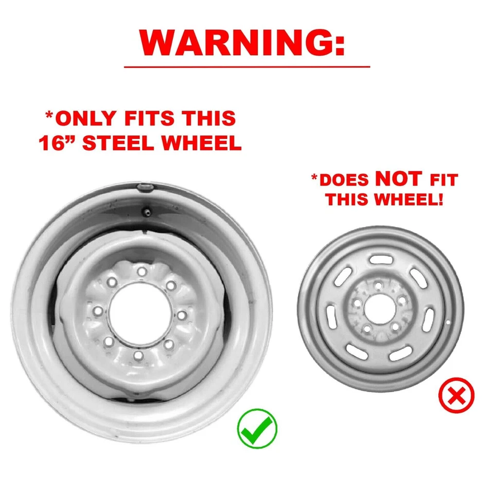4 New Covers For Ford E350 E450 Econoline Van 1997-2023 16" Full Wheel Hub Caps - Image 3 of 4