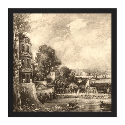 David Lucas Opening Of Waterloo Bridge 1838 Painting Square Framed Mountless Art