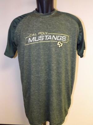 Cal Poly Racing Merch New Cal Poly Mustangs Mens M Medium Polyester Performance Shirt | eBay