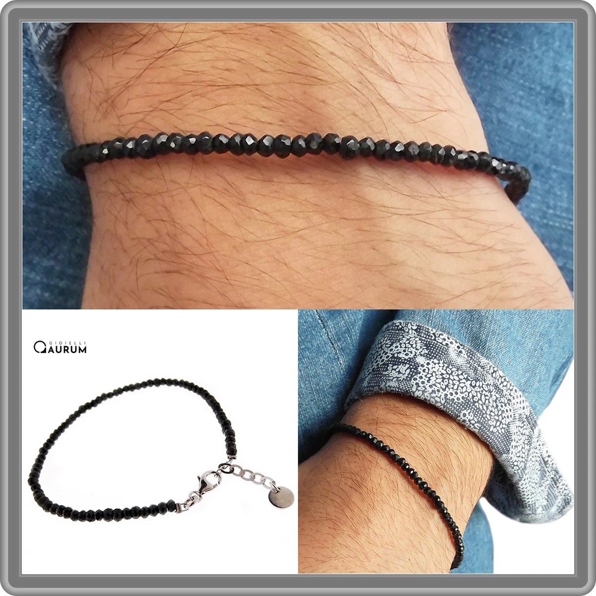 Bracciale Uomo Alma Braccialetto Regolabile in Acciaio inossidabile