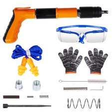 Portable Cordless Concrete Nail Gun Nailer Wall Fastening Tool Orange w/o Nails