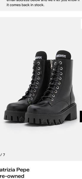 Women Patrizia Pepe Boots Black Leather 35.5