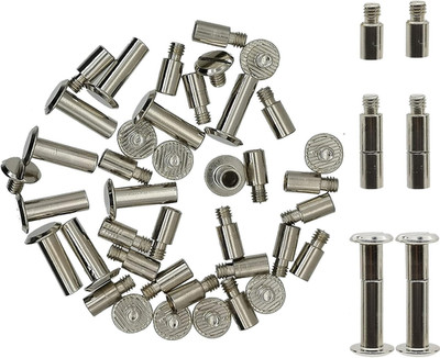 30 Pack Chicago Screws and Extension Posts for Scrapbook Album Refill Pages