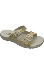 Skechers Foamies Washable Reggae Slide Sandals Lil' Daisies White