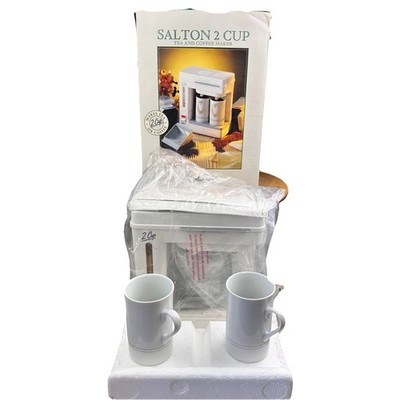 Vintage Salton Tee- und Kaffeemaschine für 2 Tassen Modell 3624 unbenutzt