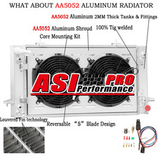 3 Row Radiator Shroud Fan For 1987-1998 Land Rover Range Rover 3.9L 4.0 V8 AT/MT