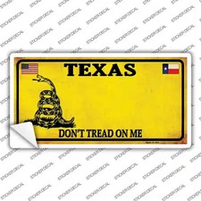 Texas Don't Tread on Me Vinyl Decal Stickers - Various Sizes
