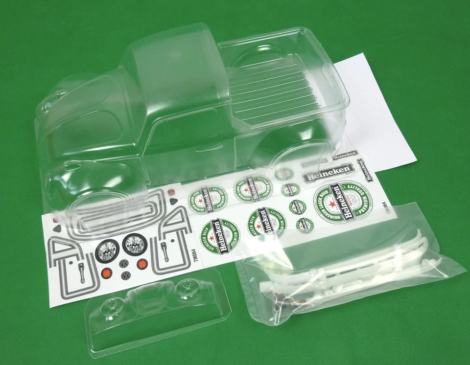 Clear Body Shell Classic VW Beetle UTE for 1:10 RC MINI Tamiya M05 Heineken. - Image 3 of 4