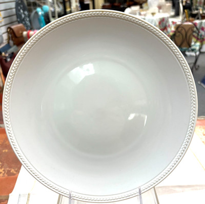 L'OBJET Soie Tresse White Dinner Plate NEW 10.5''D
