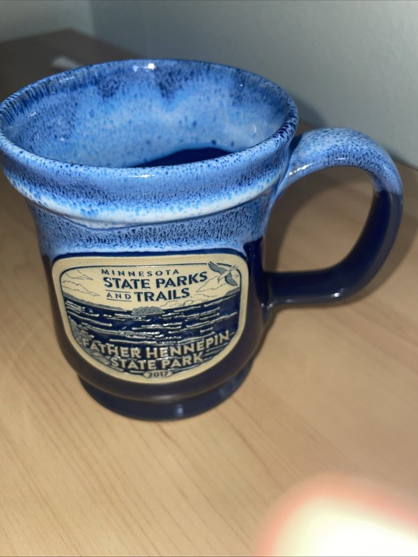 Deneen Pottery USA Seller Cloud Coffee Mug / Cup Minnesota Father Hennepin