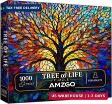 Unique 1000 Piece Stained Glass Mosaic Puzzle - Perfect for Adult Challenges