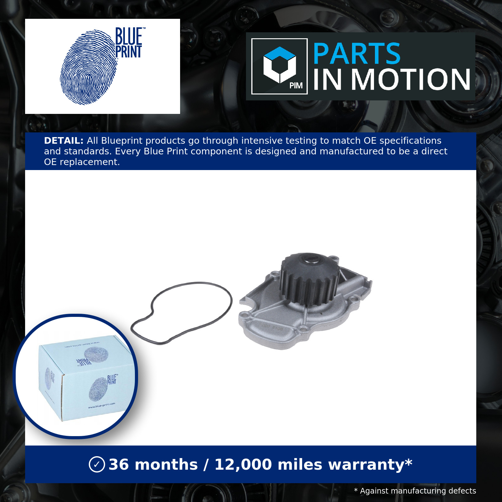 Water Pump fits ROVER 620 RH 2.0 93 to 99 Coolant Blue Print GWP345 Quality New