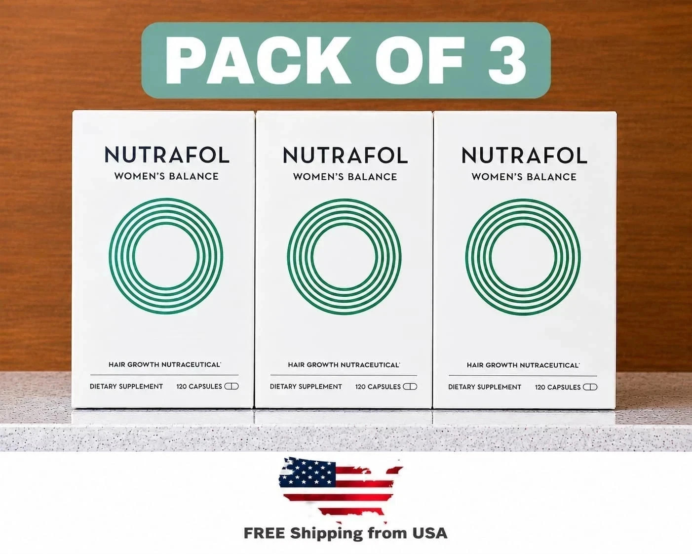 Pack of 3 Women's Balance capsules - 3 month supply Ages 45 and Up-Free Shipping