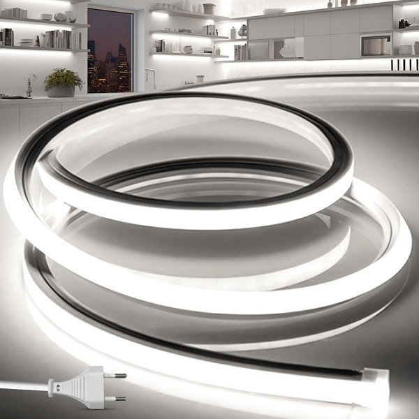 Brimeti LED Streifen Aussenbereich 230V Neon LED Strip 2M Wasserdicht Lichtband-image