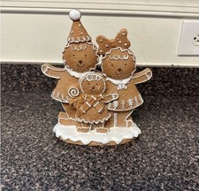 Gingerbread Family of 3 Christmas Decor