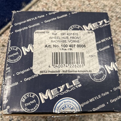 WHEEL HUB Meyle 100 407 0006 VW AUDI  191 407  615 191407615