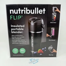 Nutribullet Flip Portable Blender w/ Black Insulated Tumbler Cup (BD-BX776A-23)