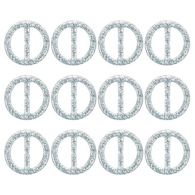 1'' Schalring-Clip, 12Pcs Runder T-Shirt Clip mit Bling-Verschluss, Seeblau