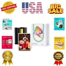 Amber M100/M200/M110/M210 4x6" Photo Printer 80 Sheets Photo Paper & 2 Ink Ca...