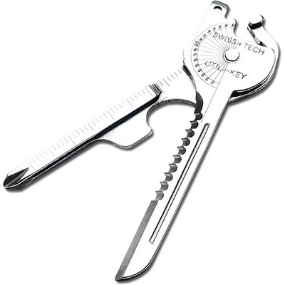 Multitool Schlüsselanhänger Edelstahl 7-in-1 Taschenwerkzeug Camping Outdoorkit