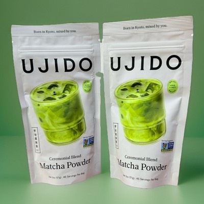 2 Pack Ujido Zen Japanese Matcha Green Tea Powder Ceremonial Blend 2oz. X2. 2028