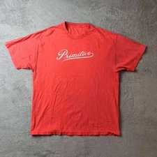 Primitive Shirt Adult Mens XL Red Short Sleeve Stained