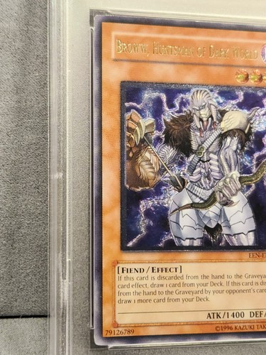 PSA 8 2005 YUGIOH EEN-EN021 BROWW, HUNTSMAN OF DARK WORLD ULTIMATE NM/MINT - Picture 3 of 8