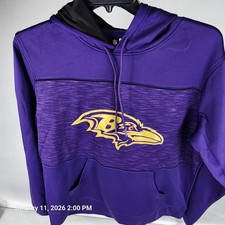 Baltimore Ravens NFL Hoodie Sweatshirt Mens Large Logo Drawstring New Purple Tag