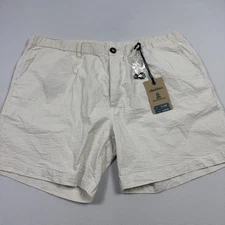 Chubbies NWT The Weavers 5.5" Seersucker Stretch Shorts Beige White Men's 2XL